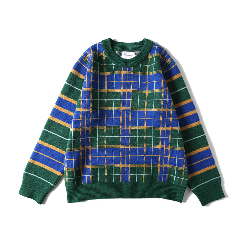 Striped Plaid Sweater Image 2