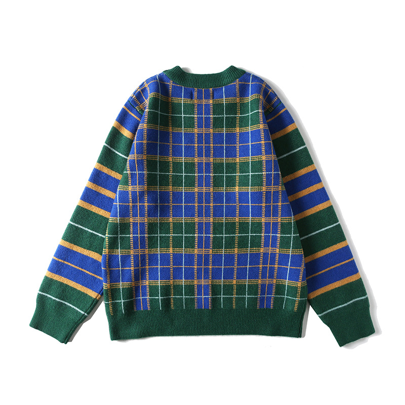 Striped Plaid Sweater Image 5