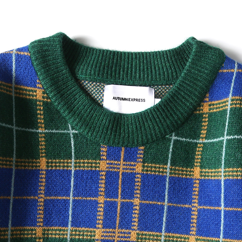 Striped Plaid Sweater Image 7