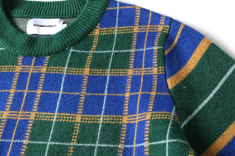 Striped Plaid Sweater Image 3