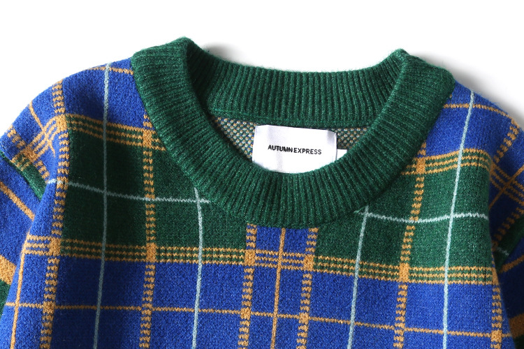 Striped Plaid Sweater Image 12