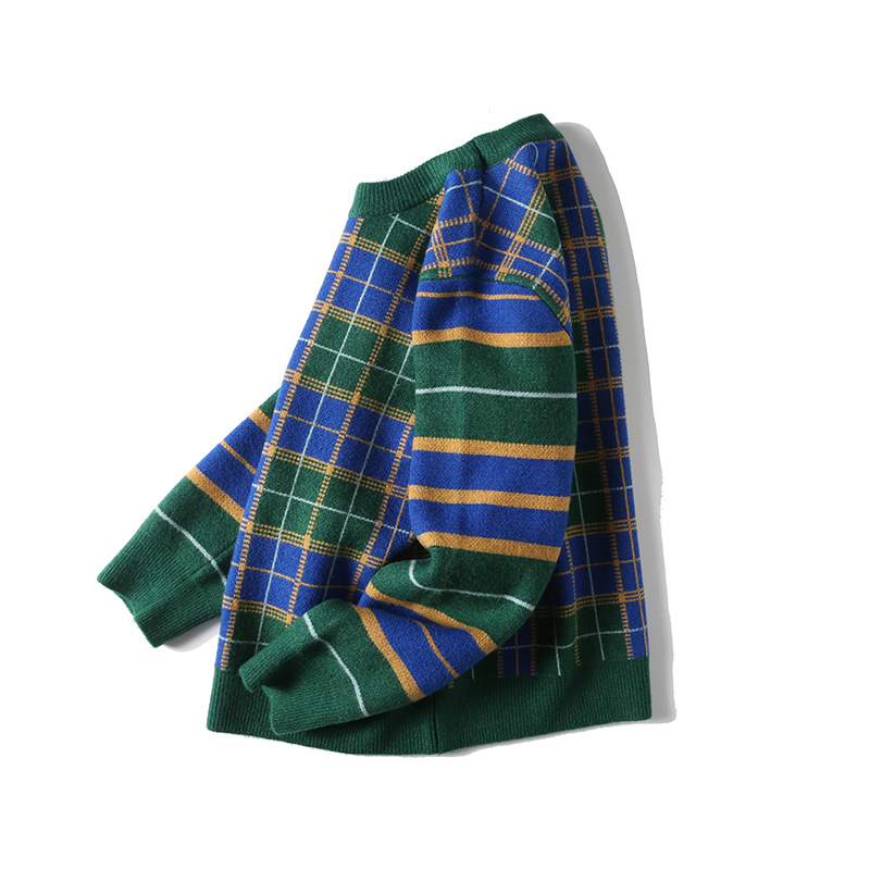 Striped Plaid Sweater Image 4