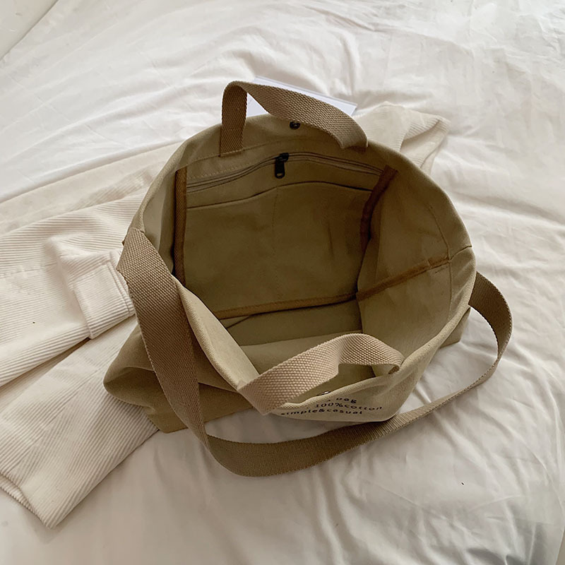 Stylish Canvas Letters Tote Bag