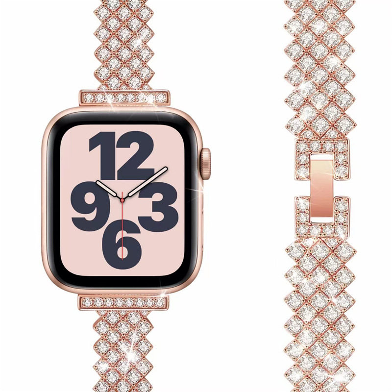 Metal Rhinestone Diamond Watch Band Image 5