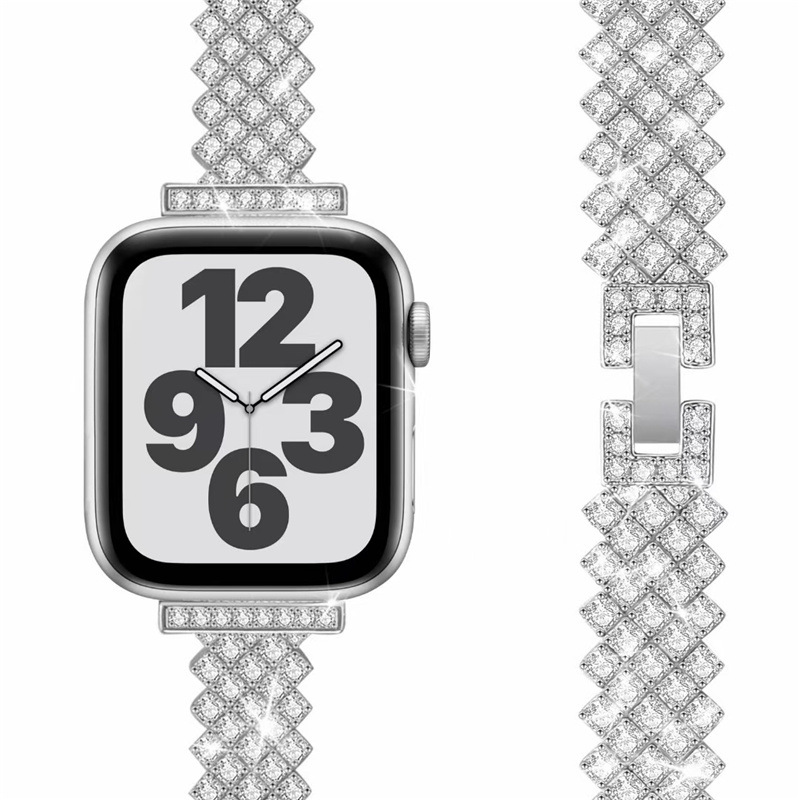 Metal Rhinestone Diamond Watch Band Image 2
