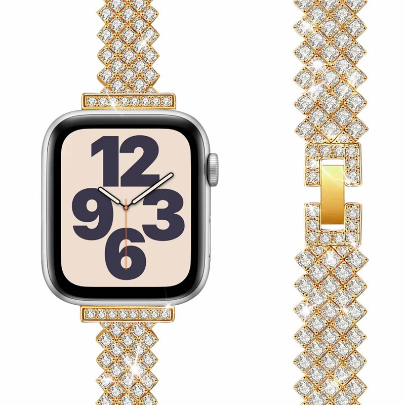 Metal Rhinestone Diamond Watch Band Image 4
