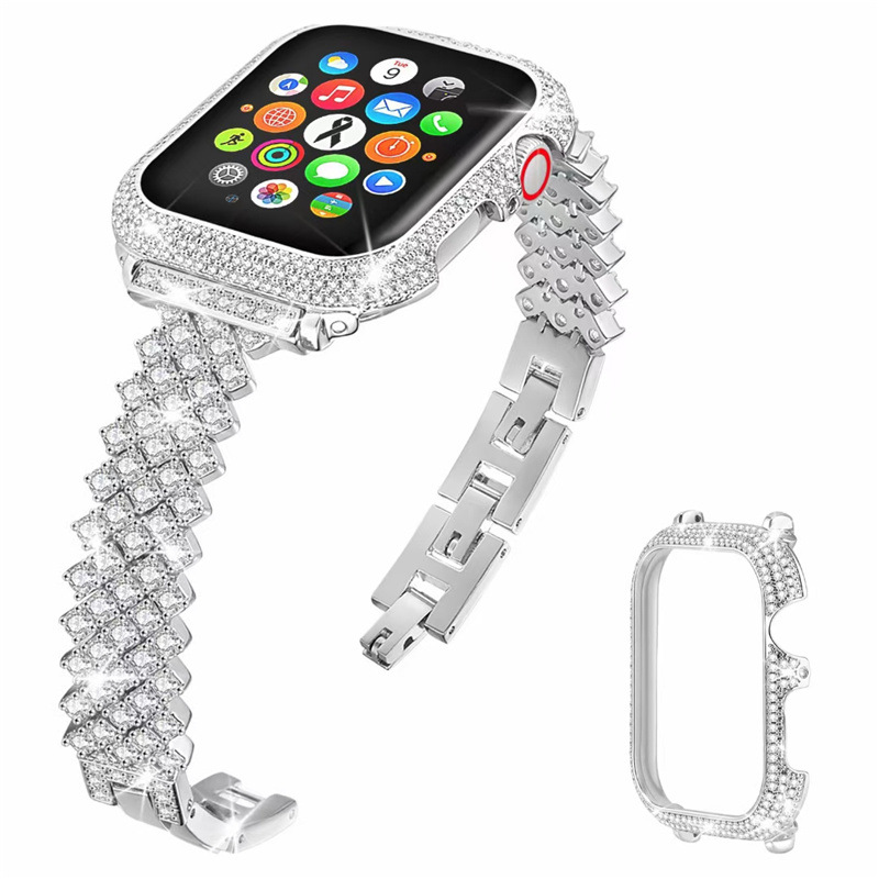 Metal Rhinestone Diamond Watch Band Image 6