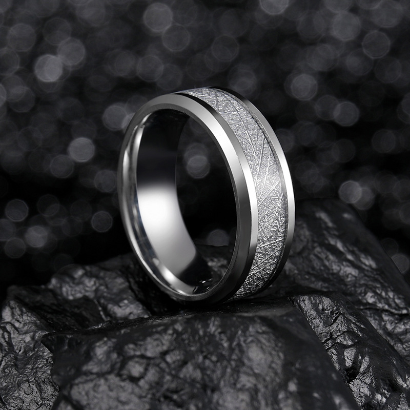 Men's Titanium Steel Mist Pine Ring 1