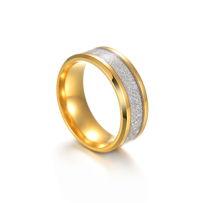Men's Titanium Steel Mist Pine Ring 4