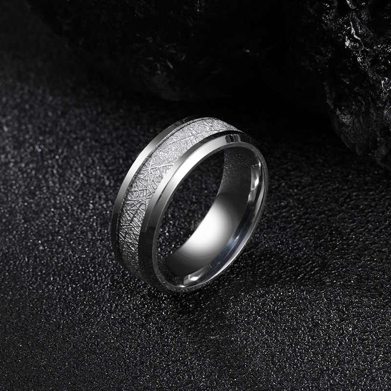 Men's Titanium Steel Mist Pine Ring 3