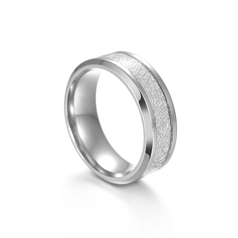 Men's Titanium Steel Mist Pine Ring 5