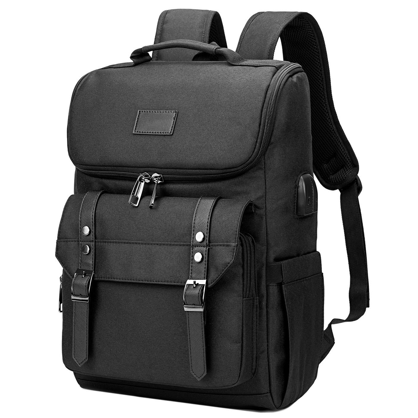 Men's Backpack Retro Travel Bag USB - Image 1
