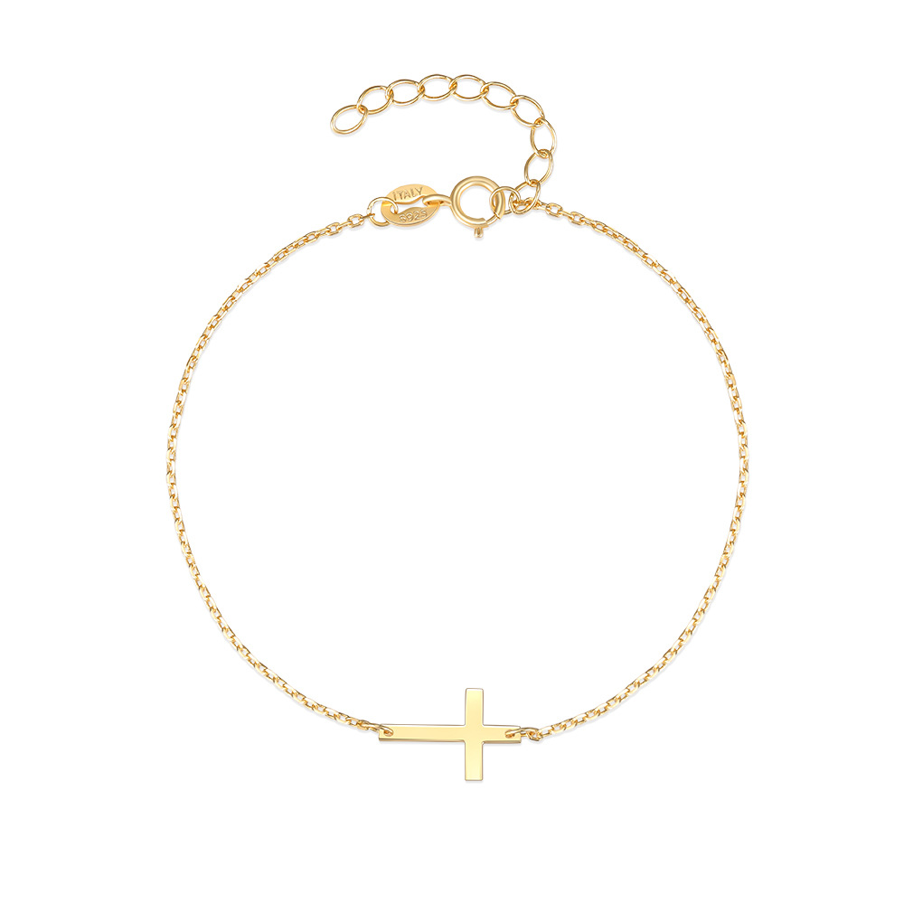 S925 Sterling Silver Creative Cross Bracelet