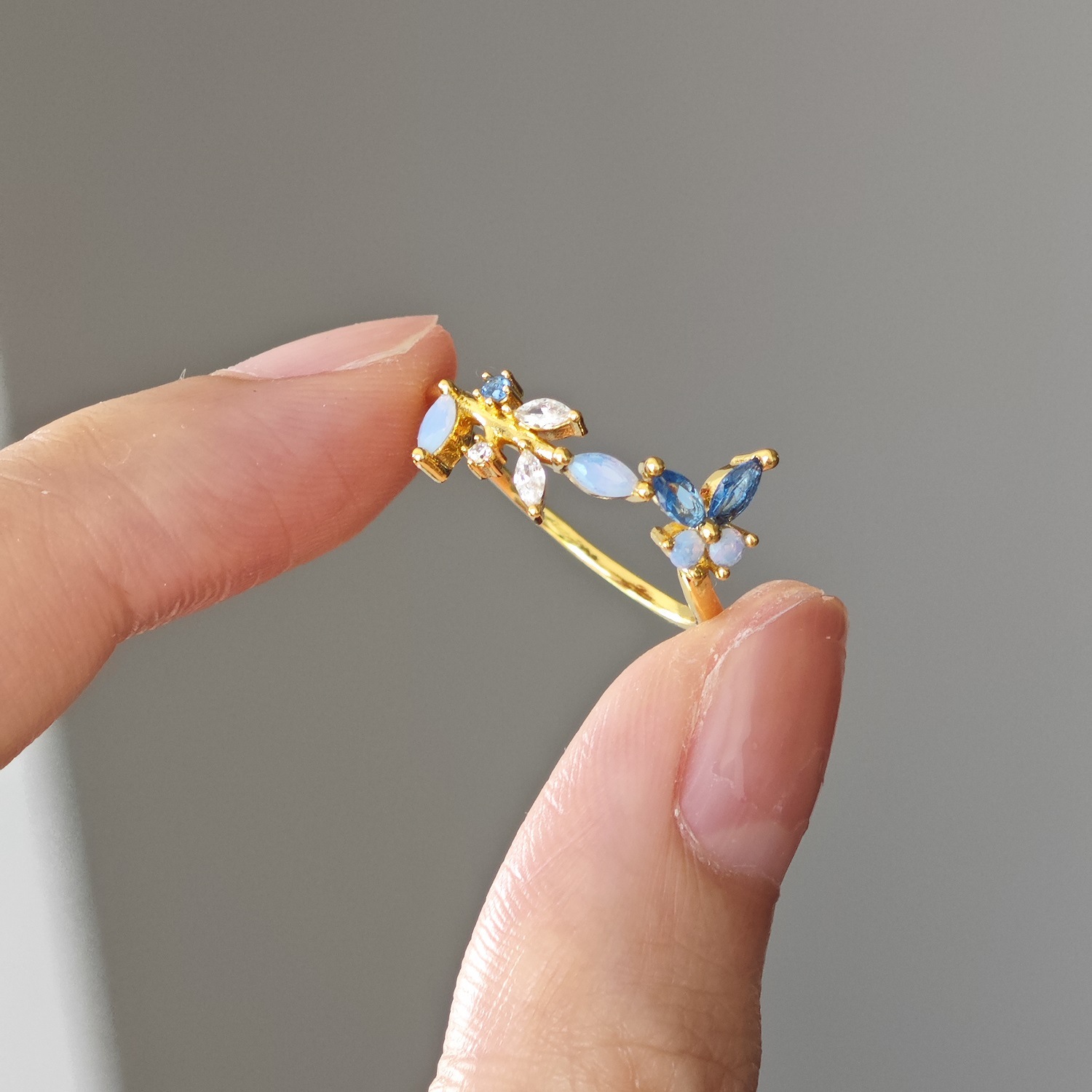 Butterfly Flower Ring 12