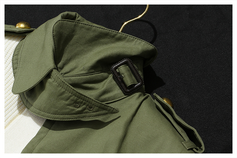 Women's Lace-up Knitted Trench Coat Image 11