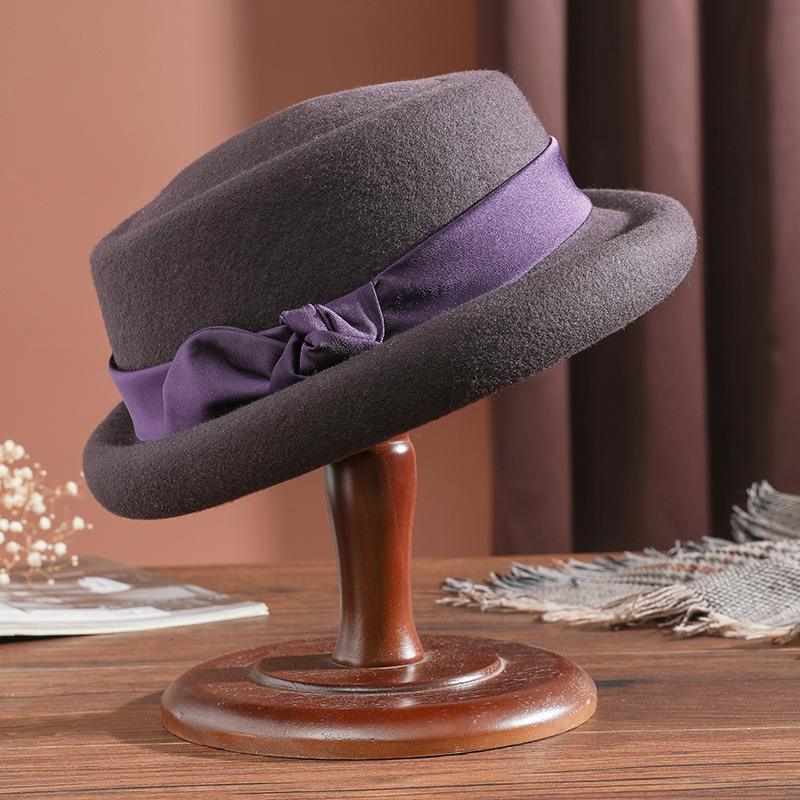 Women's French Retro Woolen Beret Hat - Image 4