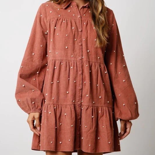 Elegant Shirt Dress Back View