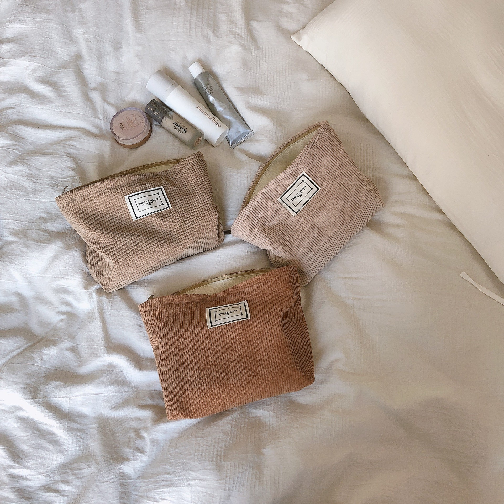 Camel Color Cosmetic Bag