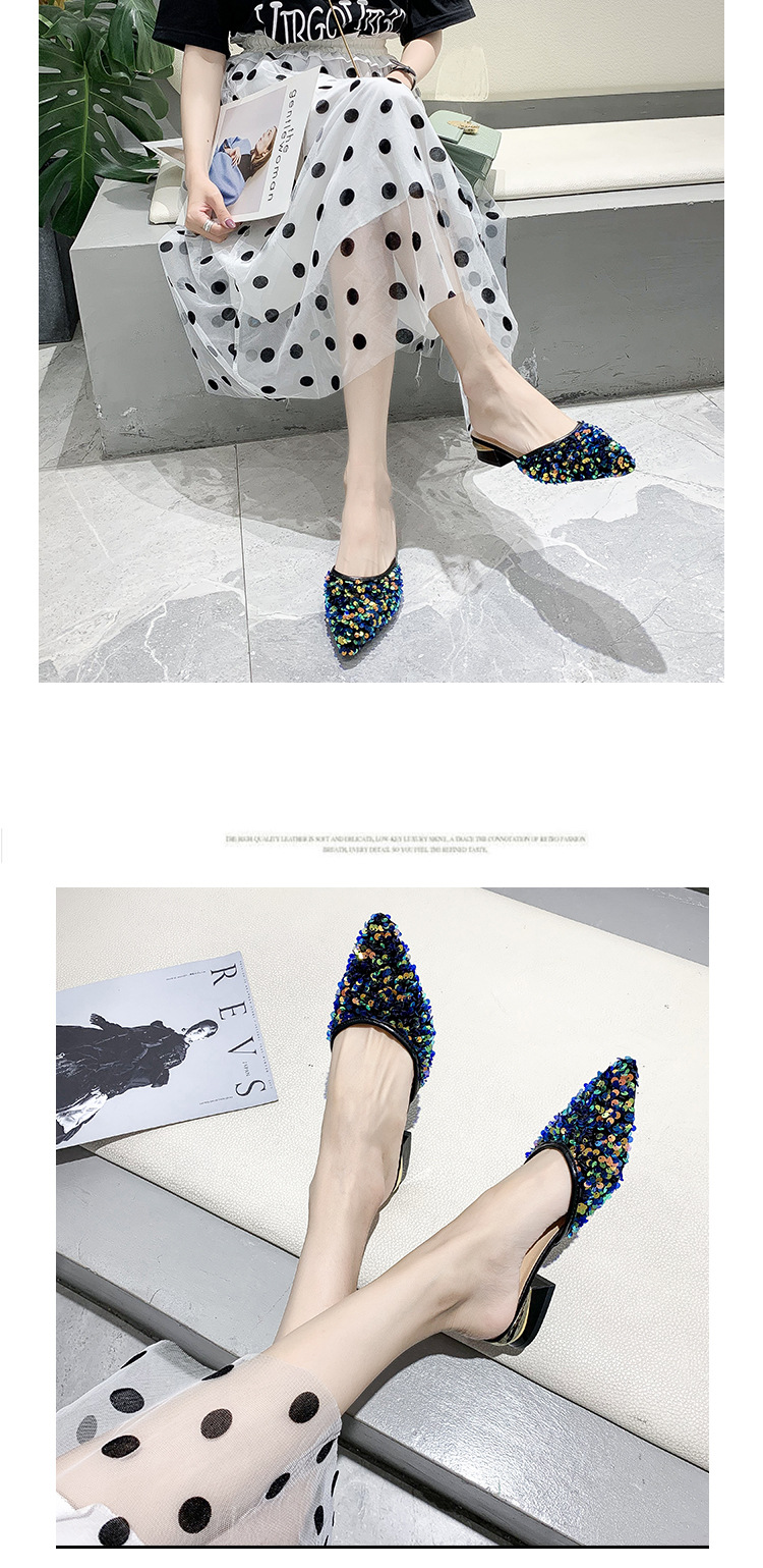 Sequined Half Slippers - Image 5