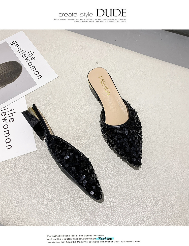 Sequined Half Slippers - Image 13