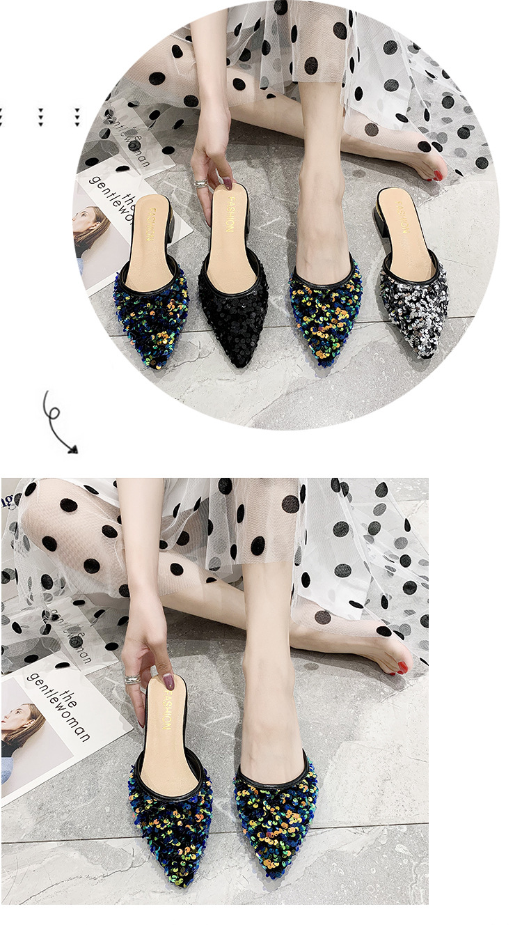 Sequined Half Slippers - Image 3