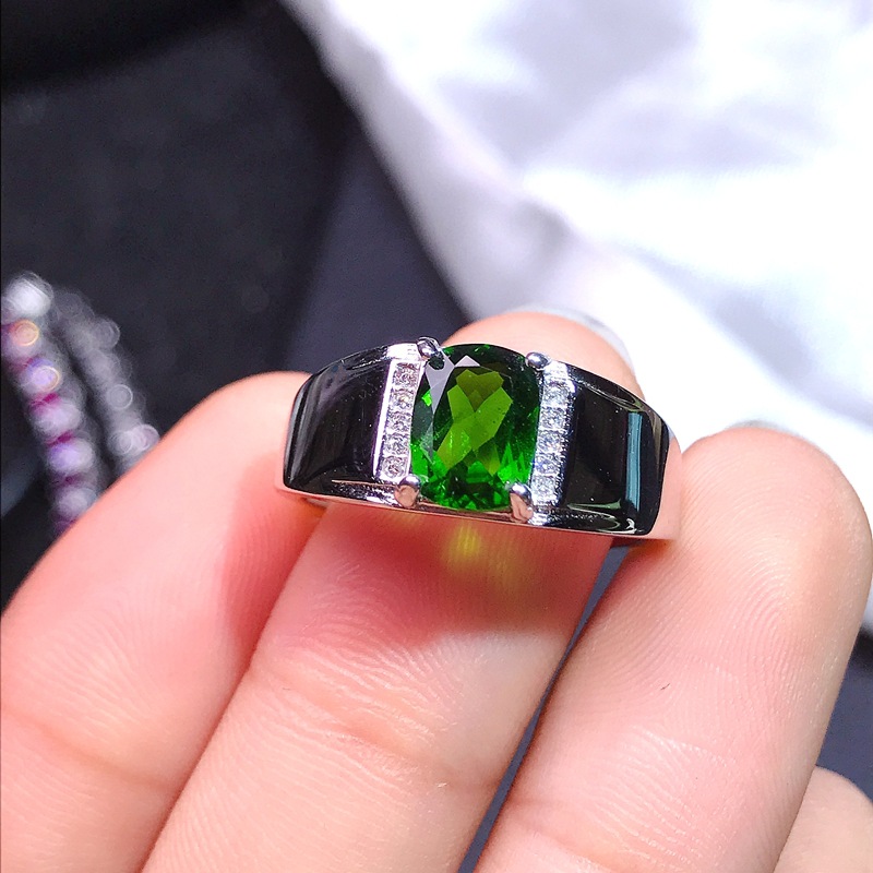 925 Silver Diamond Men's Ring Image 5