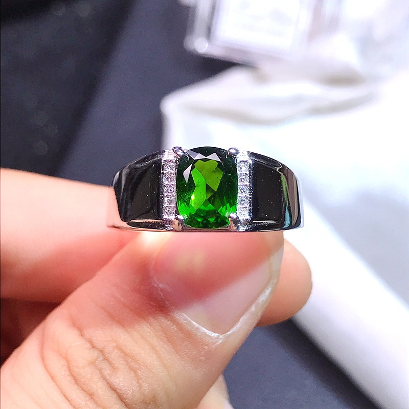 925 Silver Diamond Men's Ring Image 3