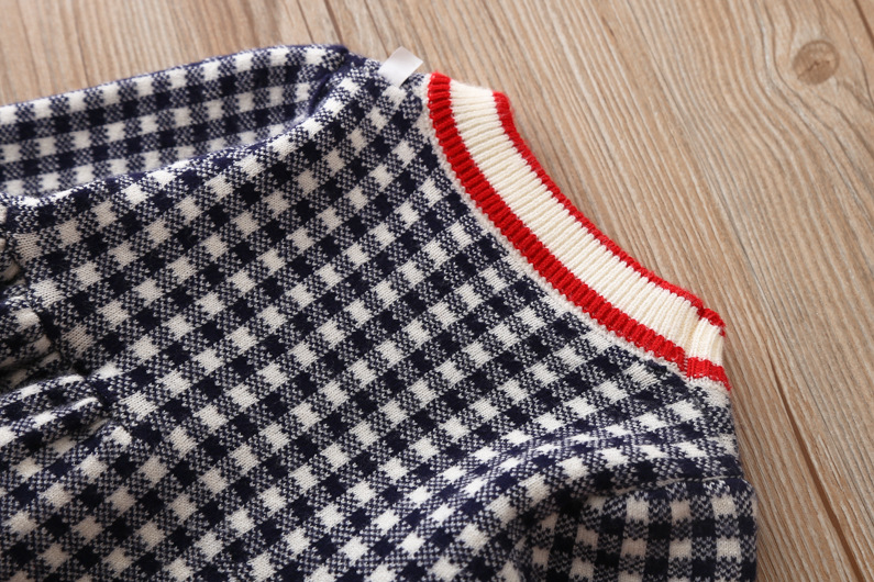 Girls' Plaid Sweater Dress