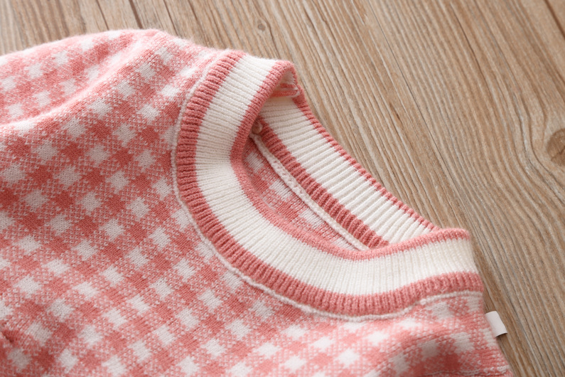 Girls' Plaid Sweater Dress