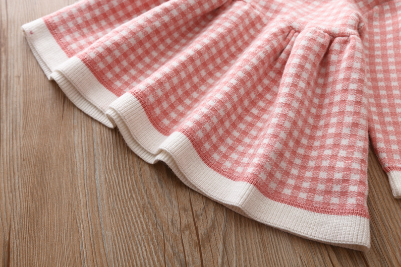 Girls' Plaid Sweater Dress