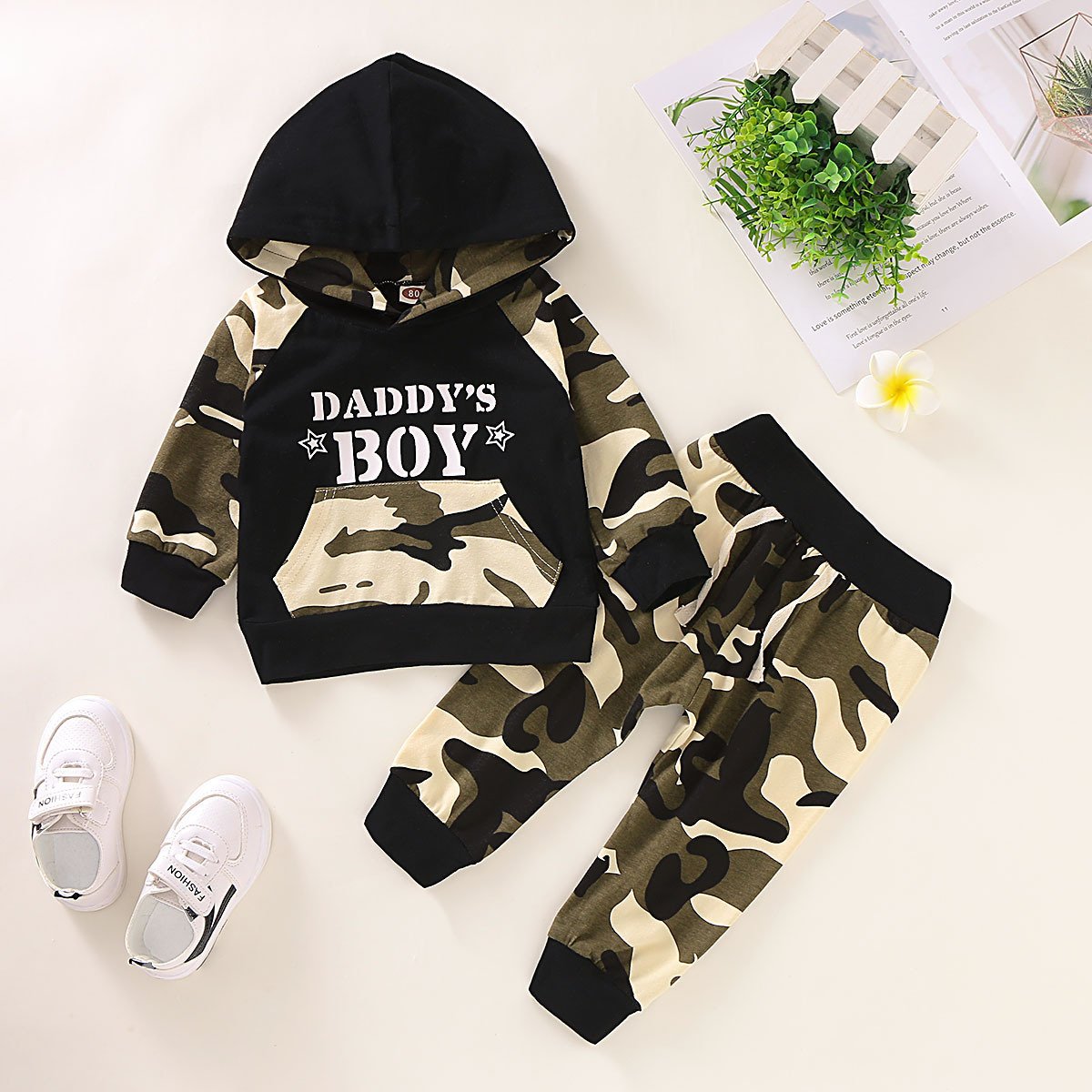 Boys Camouflage Sweater Image 1