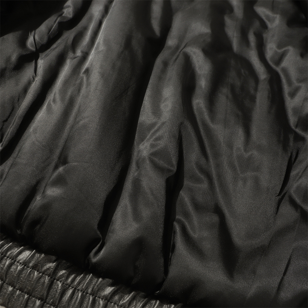 PU Leather Cotton Padded Coat 9