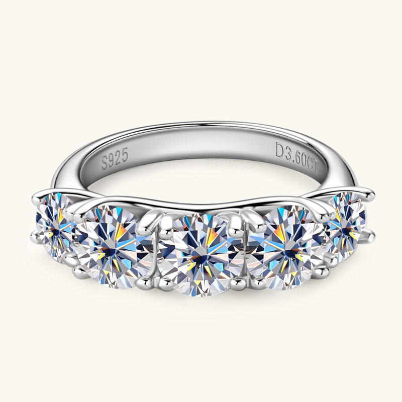 Lux Ins Style Moissanite Ring Image 3