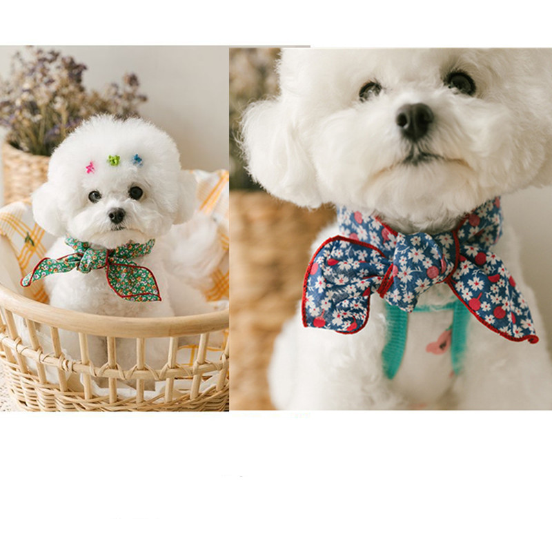 Dog Bib Scarf - Navy Blue Apple