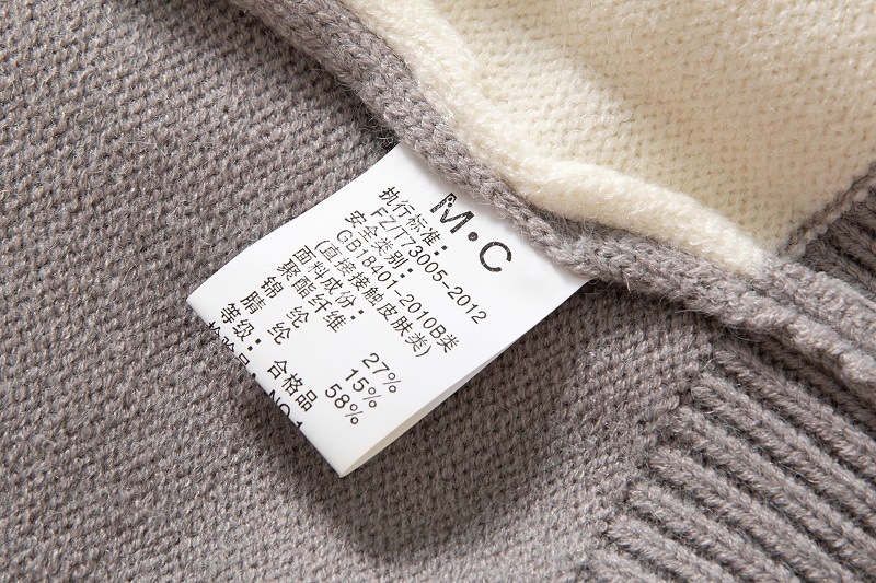 Men's Multi-colored Half-turtleneck Sweater Style 13