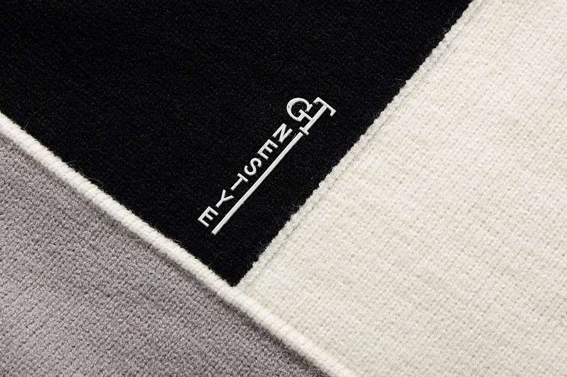 Men's Multi-colored Half-turtleneck Sweater Style 7