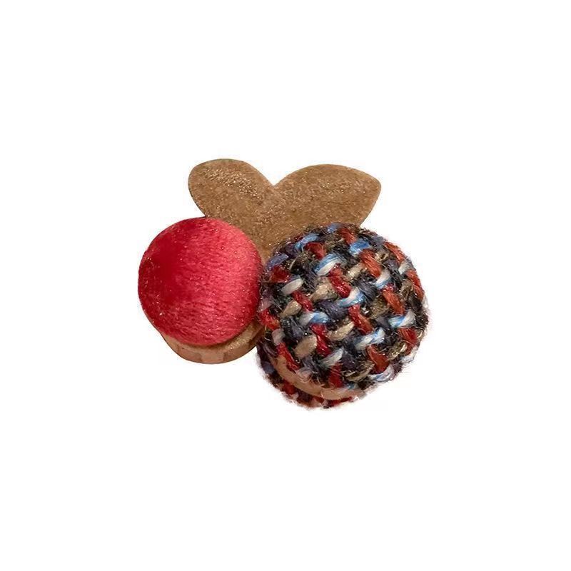 Fur Ball Flocking High Ponytail Cropped Hair Clip