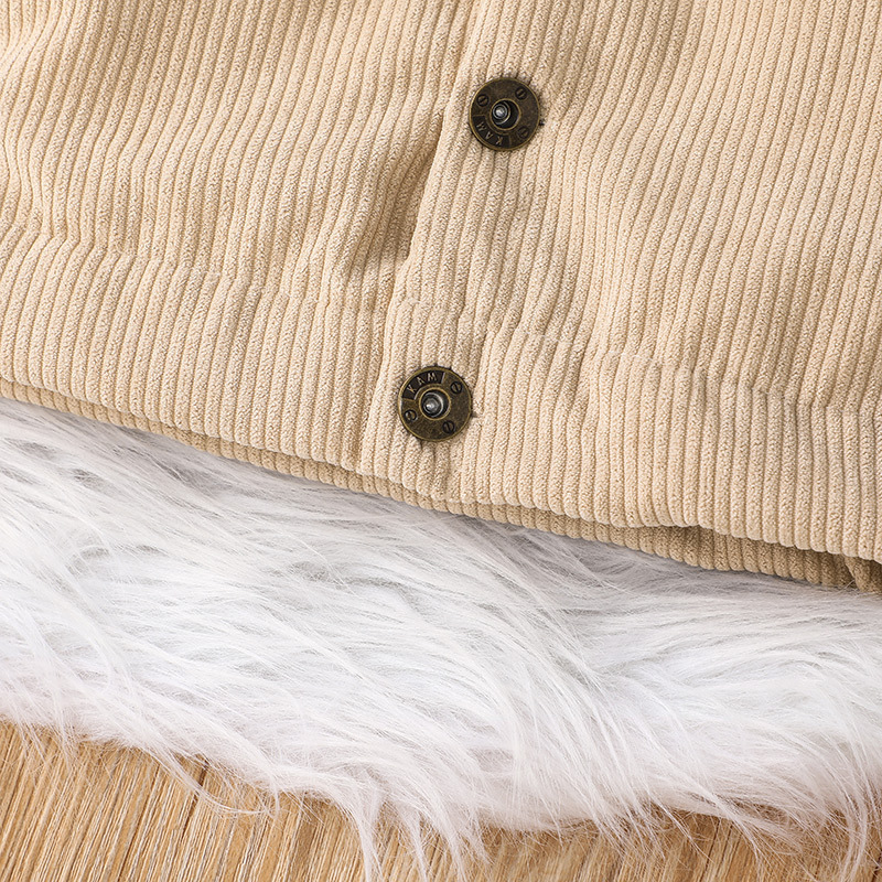 Infant Toddler Winter Fleece Corduroy Coat 4