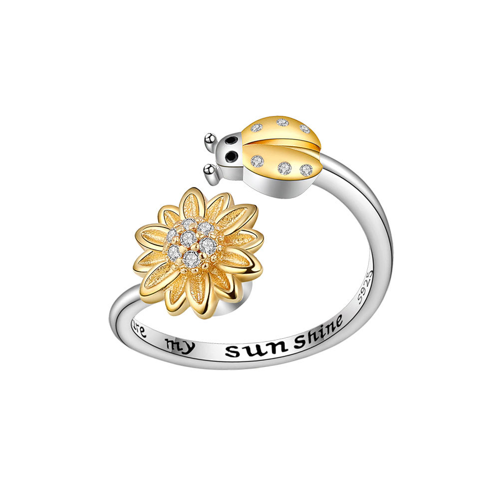 Rotating Zircon Ring Image 4