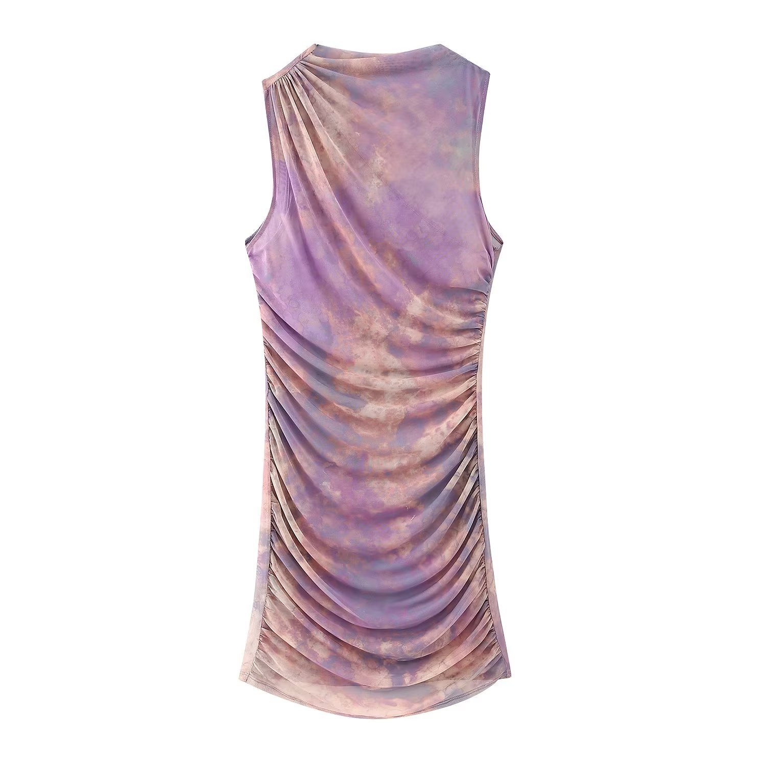 Women's Slim Fit Pleated Short Dress Image 2