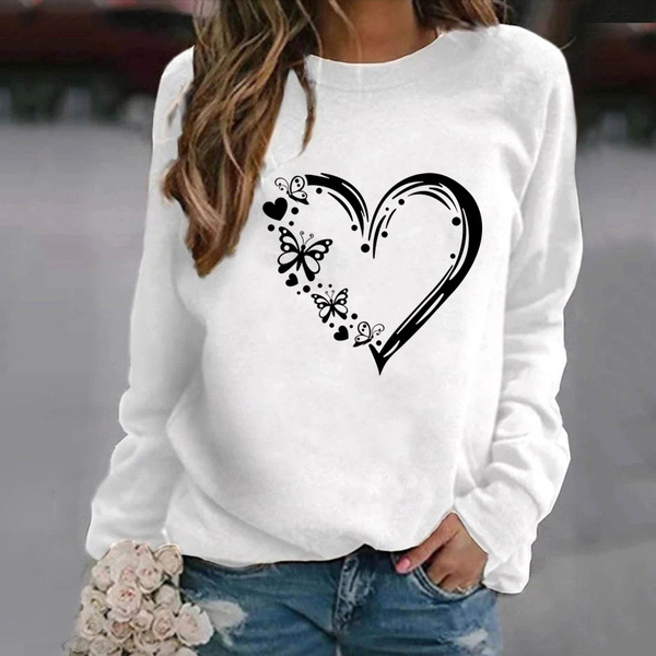 Women's Fashion Casual Loose Sweatshirt in Use