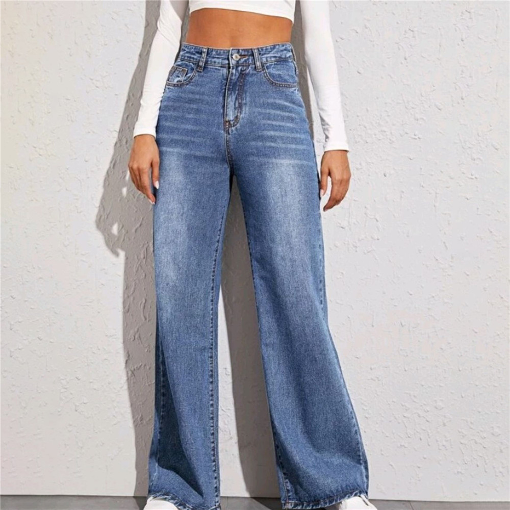 Women's Loose High Waist Wide Leg Jeans Image 4
