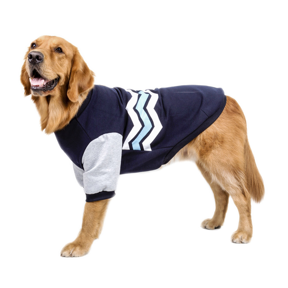 Wavy Two-legged Hoodie - Blue on Dog