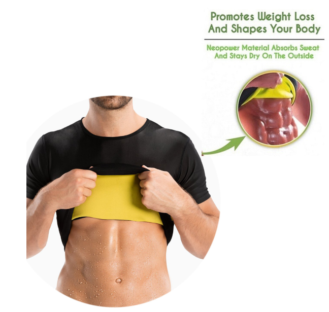 Men's Weight-Loss Neoprene T-Shirt - Back View