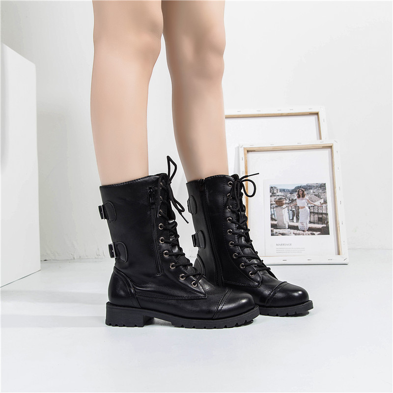 Chunky Heel Platform Martin Boots