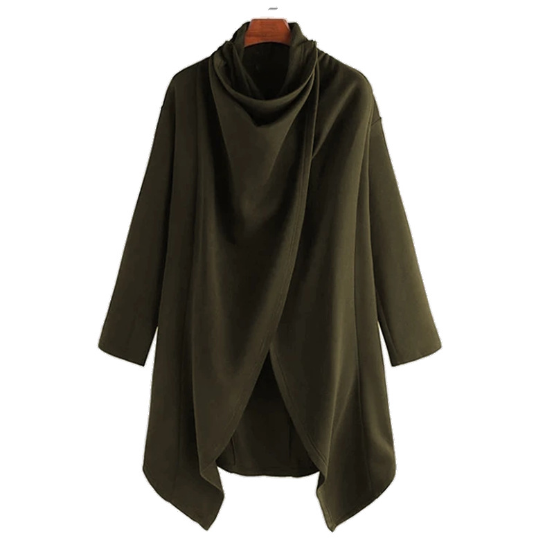 Men's Fashion Cape Punk Irregular Trench Coat Back View