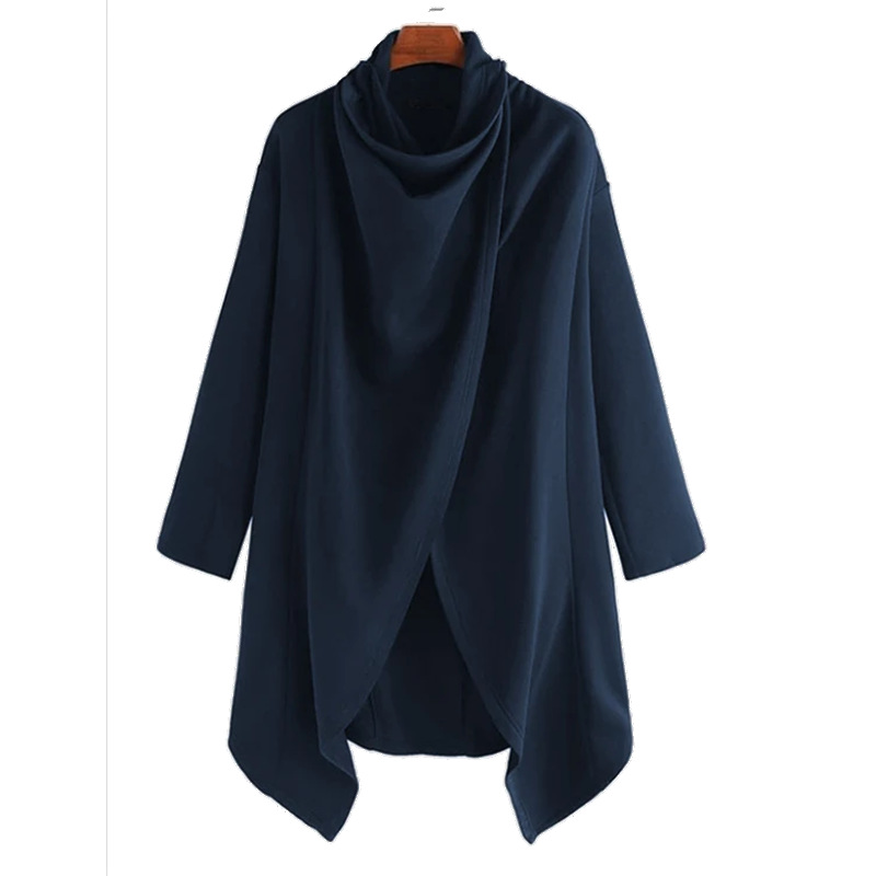 Men's Fashion Cape Punk Irregular Trench Coat in Action