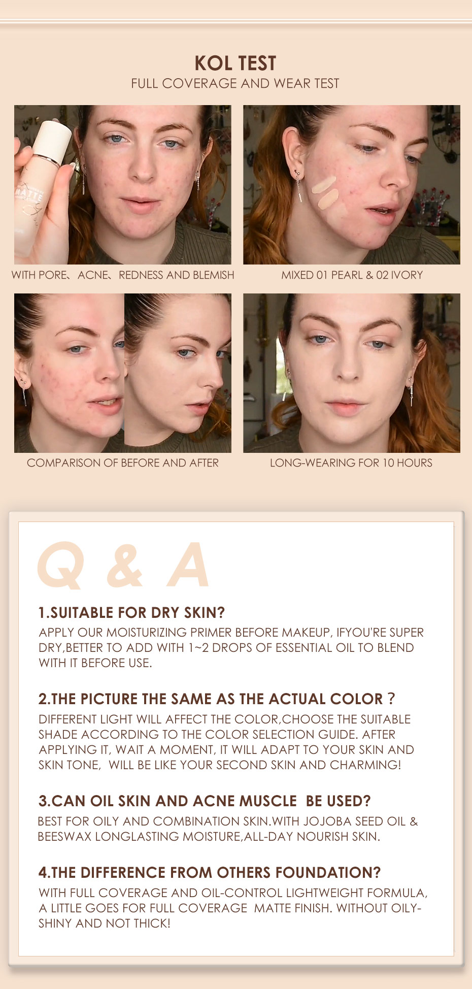 High concealer matte liquid foundation