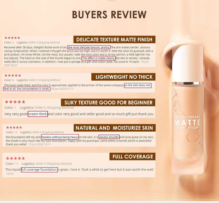 High concealer matte liquid foundation