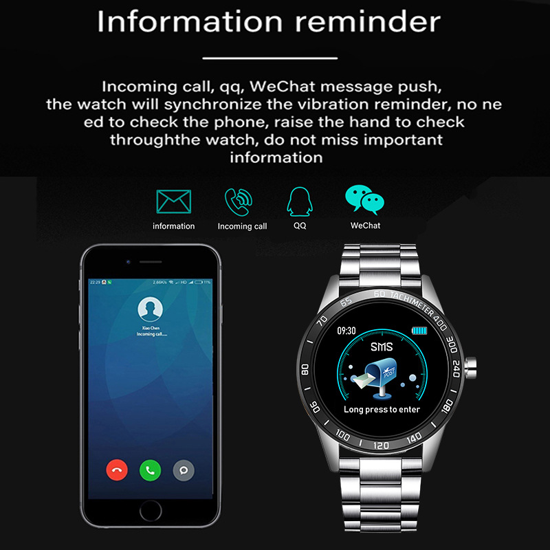 Multi-Functional Smart Watch - Steel Band Design